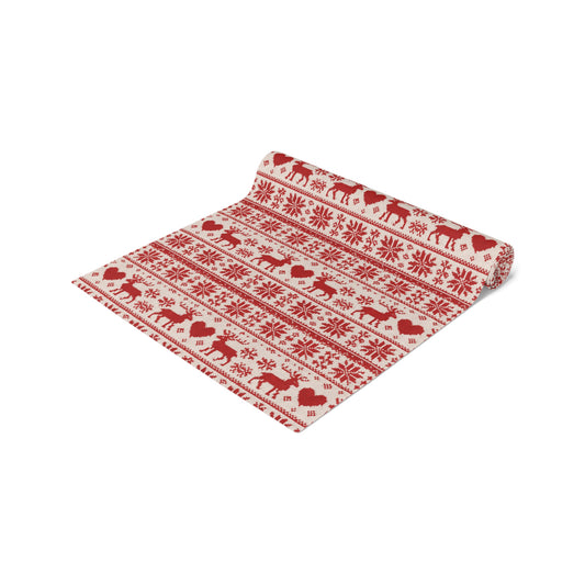 Festive Holiday Table Runner – Rustic Christmas Décor & Farmhouse Winter Accent