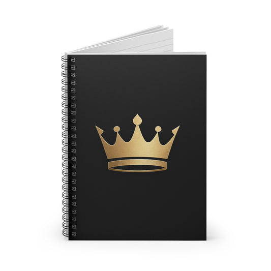 Gold Crown Spiral Notebook – Elegant Journal for Leaders, Dreamers & Go-Getters