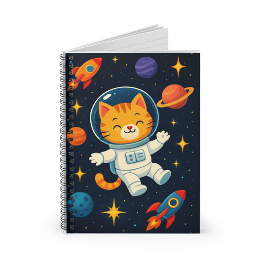 Astronaut Cat Notebook | Fun Cosmic Design | Perfect Gift for Students & Dreamers