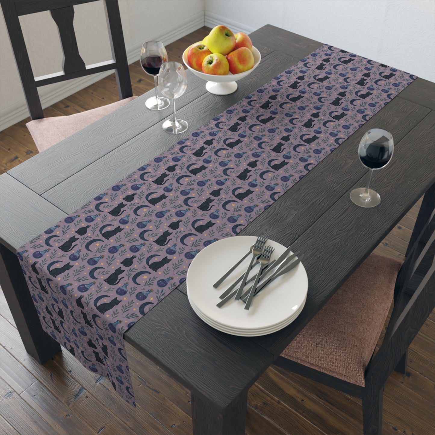 Halloween Cat Table Runner – Cozy, Fun & Purrfect for Home Decoration