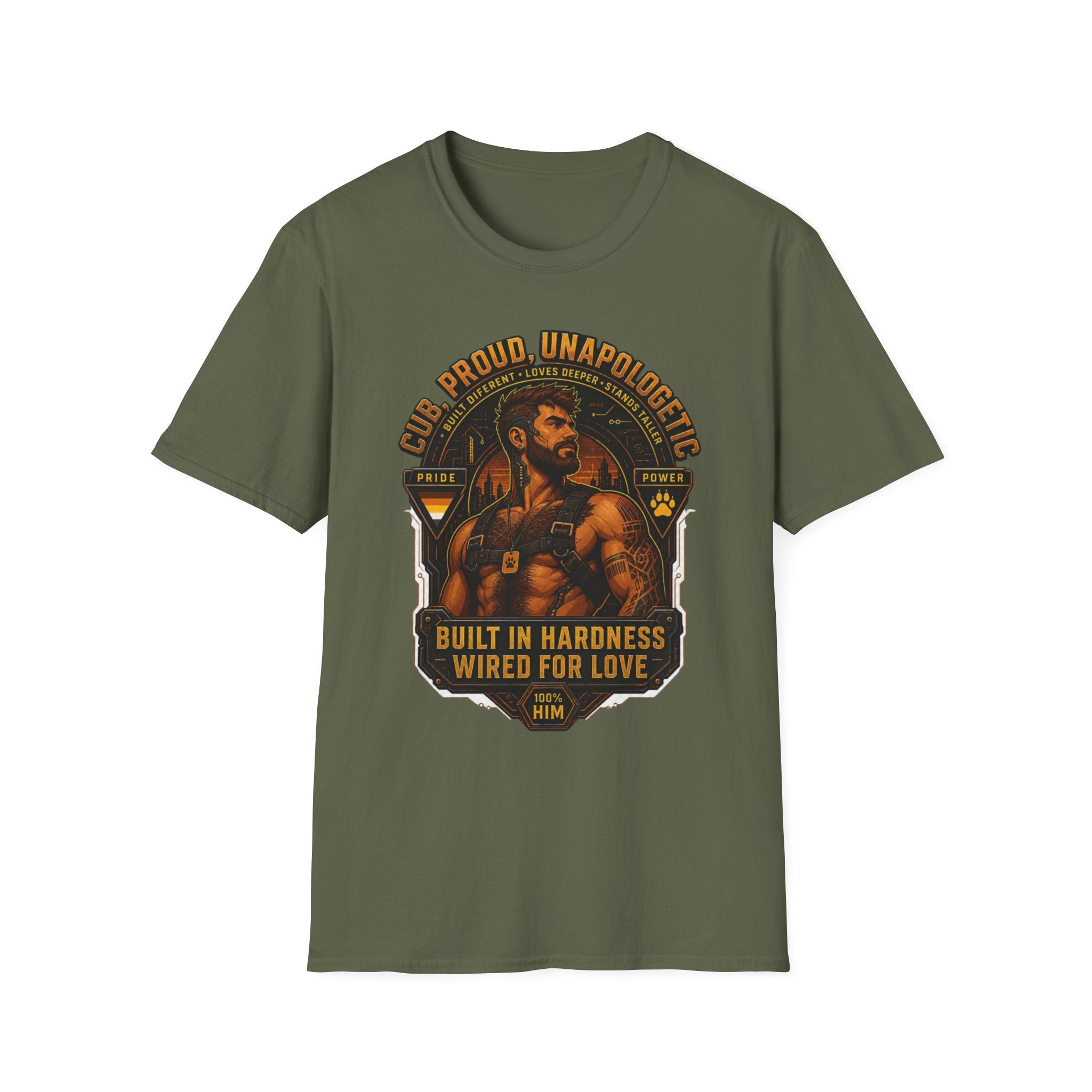 Built in Hardness Wired for Love T-Shirt — Proud, Unapologetic Mens Graphic Tee