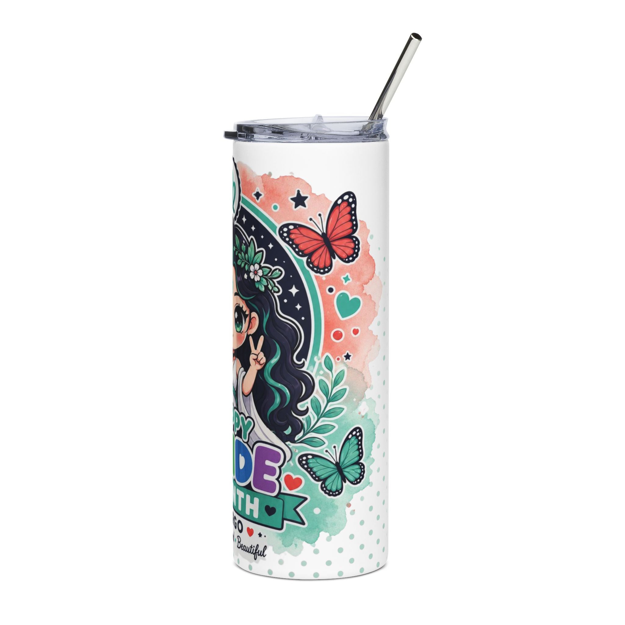 Virgo Pride Stainless Steel Tumbler — 20oz Happy Pride Month Rainbow Travel Cup