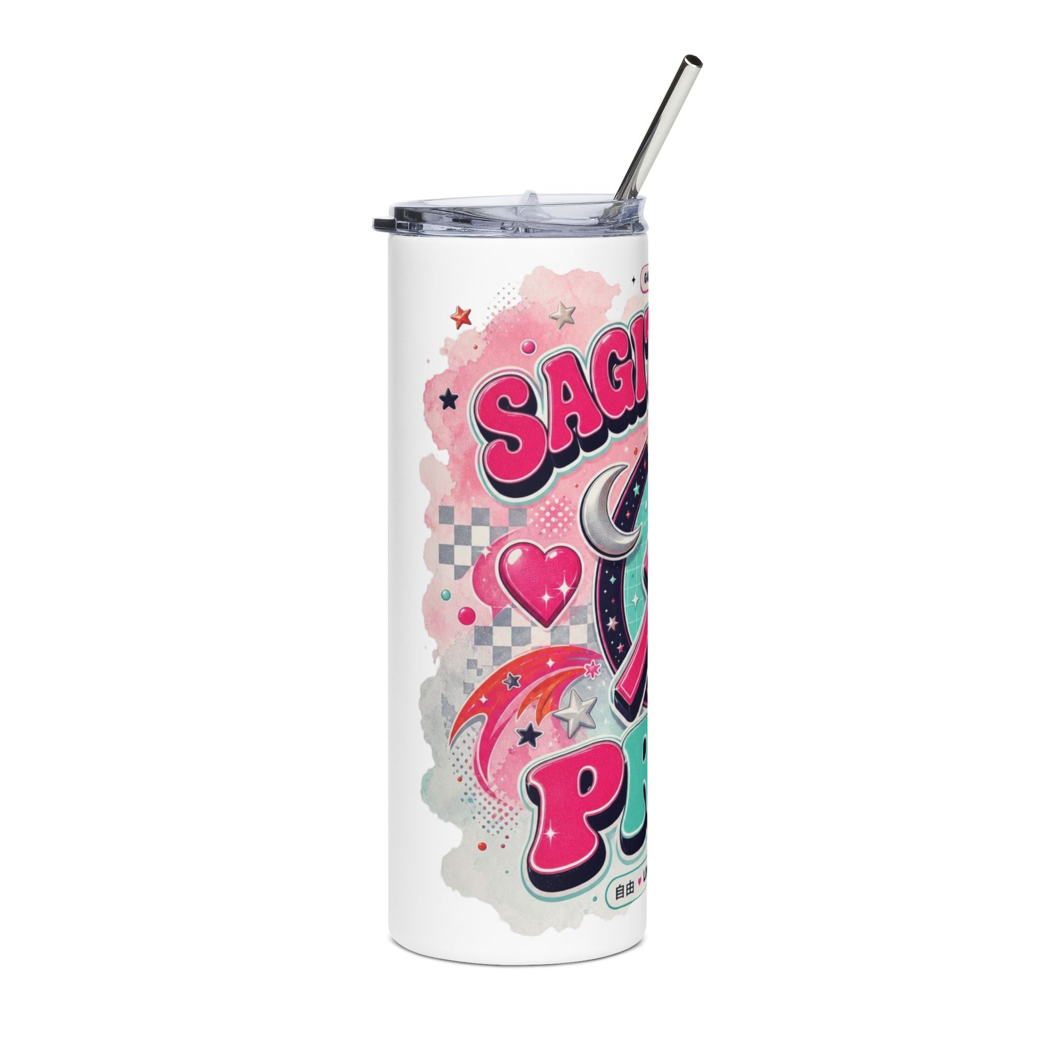Sagittarius Pride 20oz Stainless Steel Tumbler – Astrological LGBTQ+ Zodiac Travel Mug