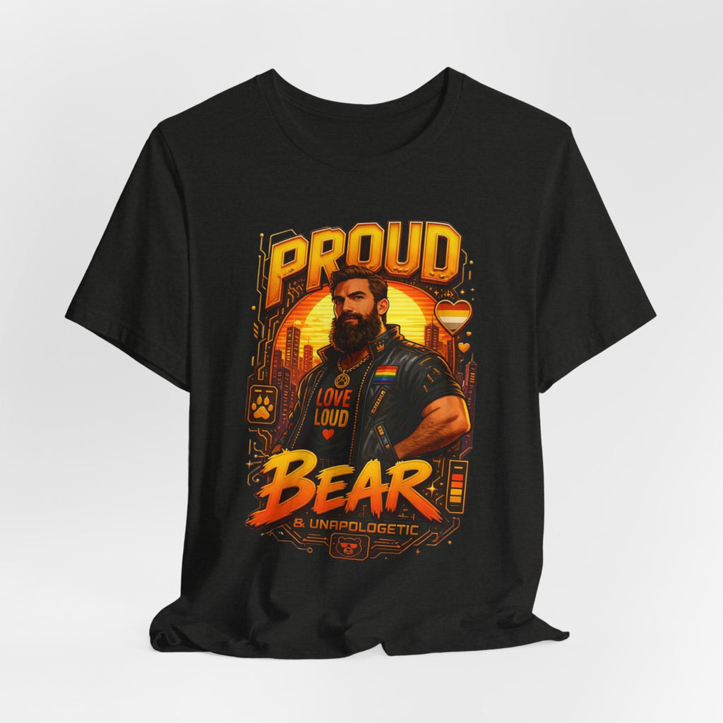 Proud Bear T-Shirt – Vintage Biker ‘Love Loud’ Graphic Tee