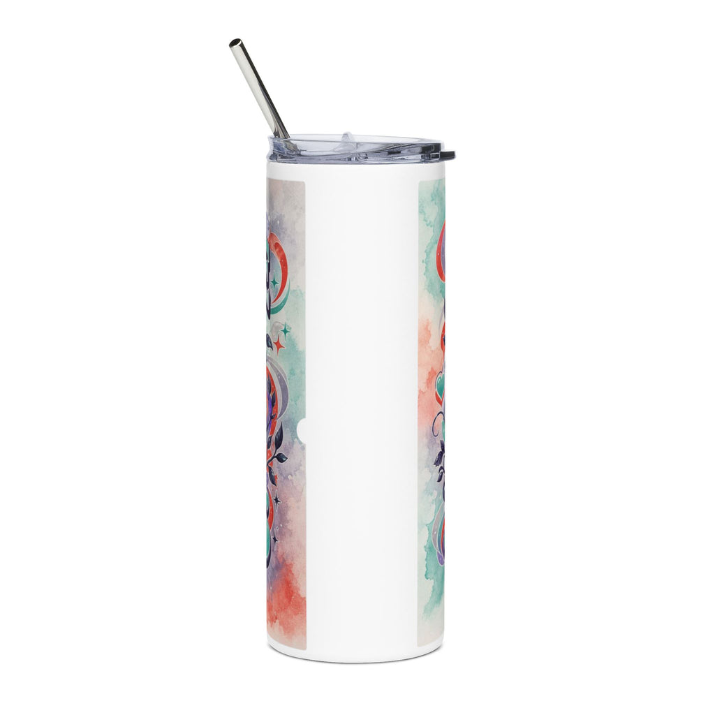 Aquarius Pride 20oz Stainless Steel Tumbler – Gay Pride Month Zodiac Water Bottle