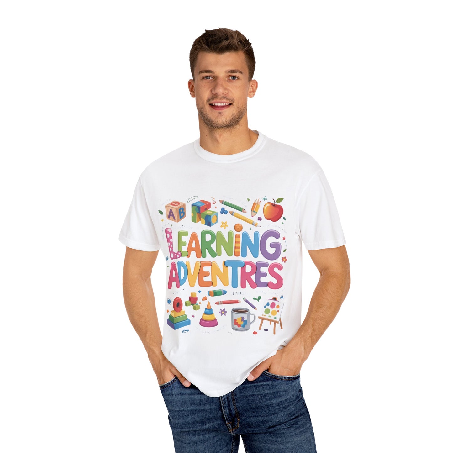 Colorful Learning Adventures T-Shirt – Fun Educational Tee for Kids & Teachers