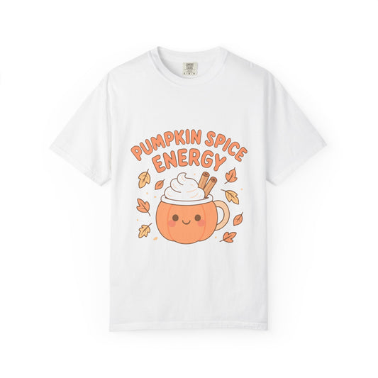 Pumpkin Spice Energy T-Shirt | Fall Fashion | Cute Autumn Tee | Cozy Seasonal Apparel | Perfect Gift for Coffee Lovers