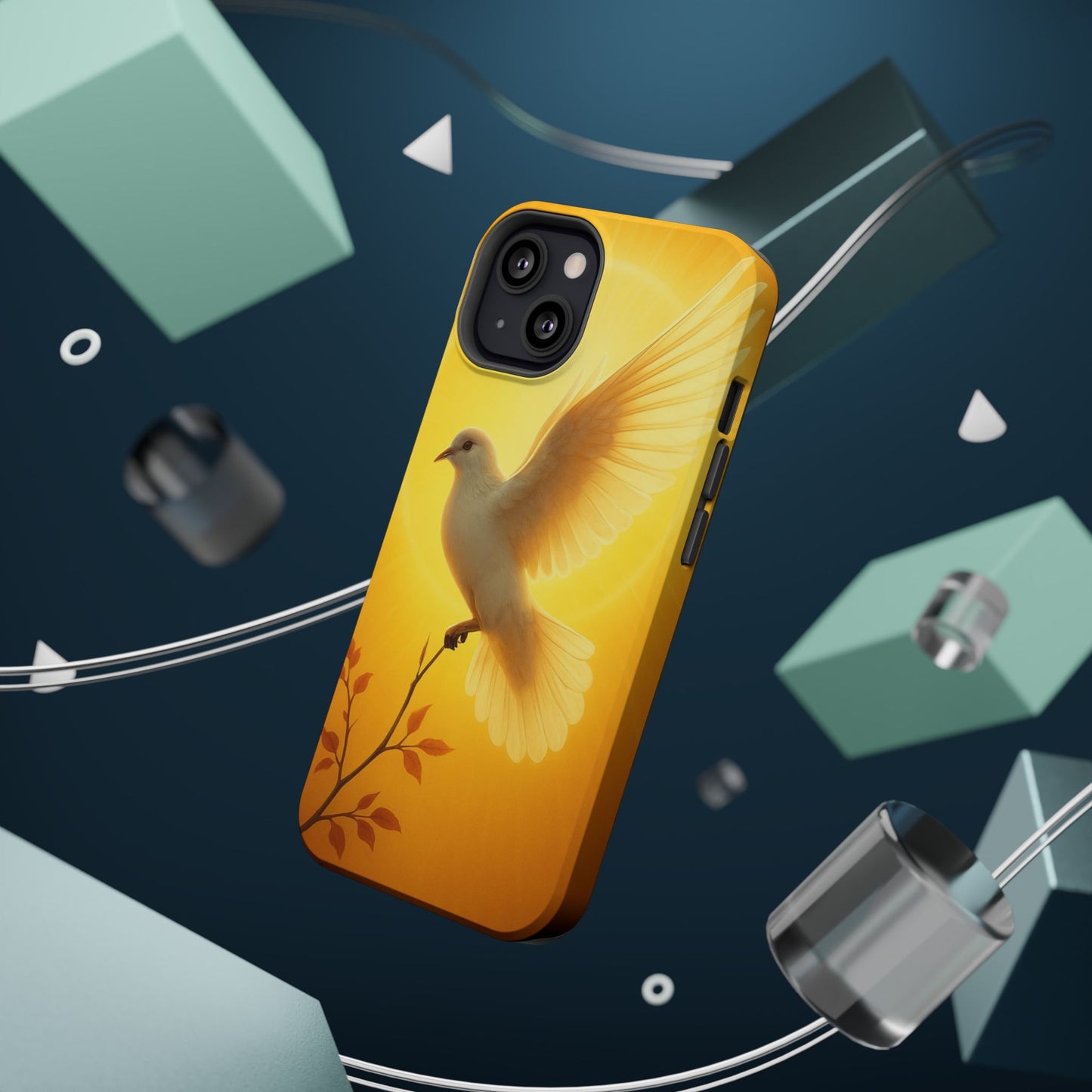 Golden Dove Magnetic Impact-Resistant Phone Case