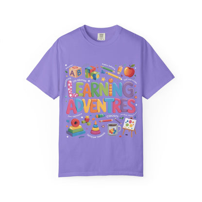 Colorful Learning Adventures T-Shirt – Fun Educational Tee for Kids & Teachers