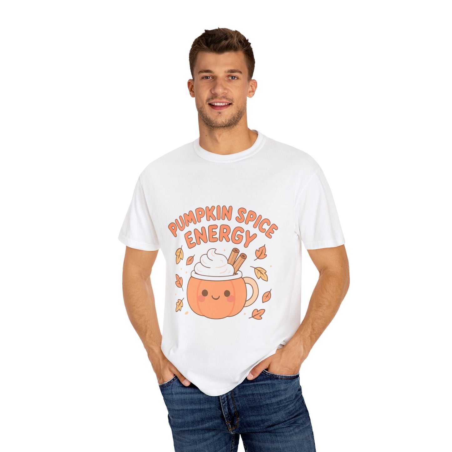 Pumpkin Spice Energy T-Shirt | Fall Fashion | Cute Autumn Tee | Cozy Seasonal Apparel | Perfect Gift for Coffee Lovers