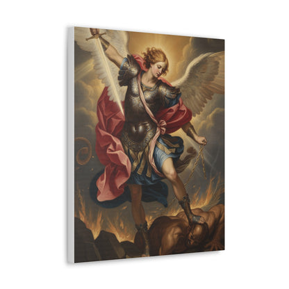 St. Michael Archangel Canvas Art Wrap – Classic Religious Wall Art
