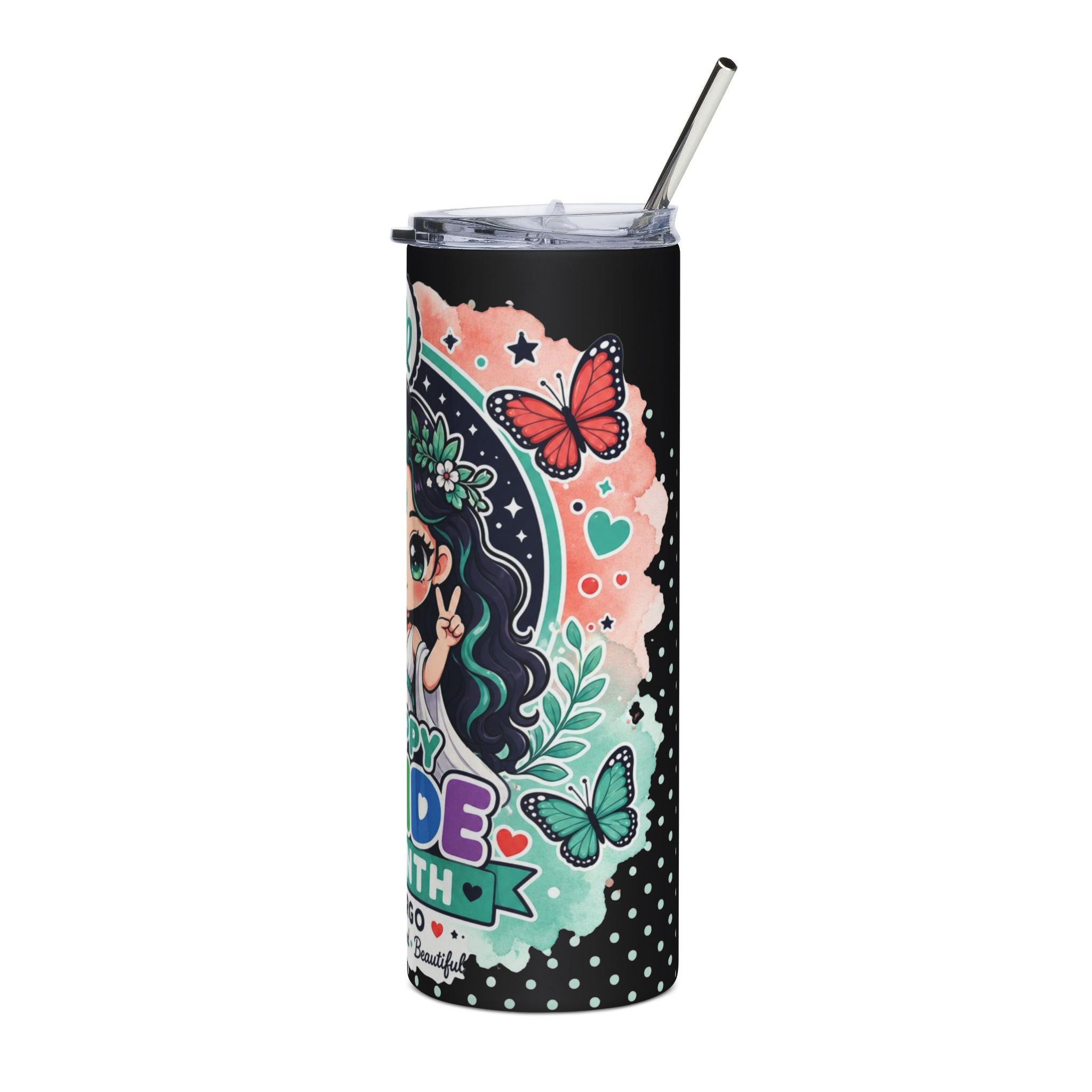 Virgo Pride Stainless Steel Tumbler — 20oz Happy Pride Month Rainbow Travel Cup