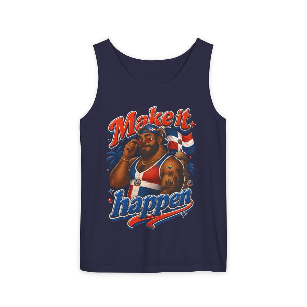 Make It Happen Tank Top — Retro Patriotic Motivational Muscle Tee