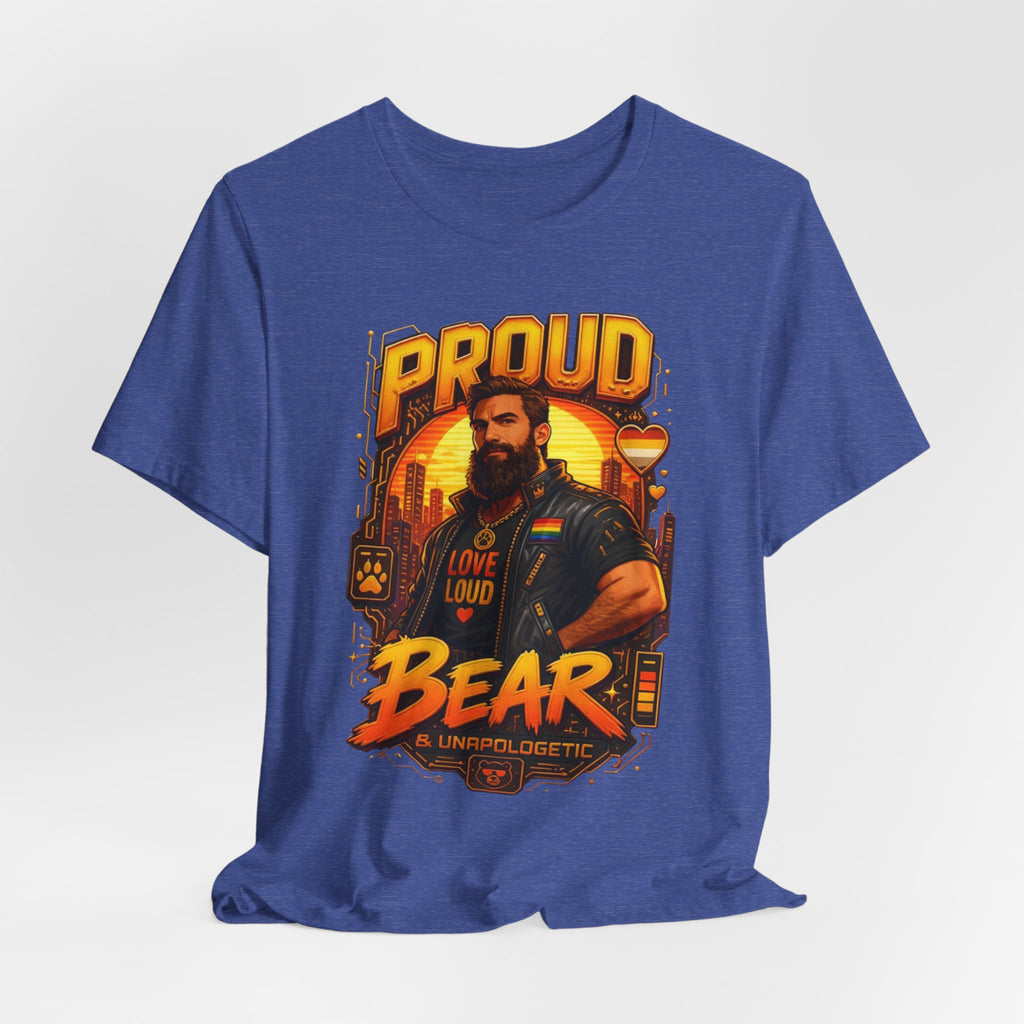 Proud Bear T-Shirt – Vintage Biker ‘Love Loud’ Graphic Tee
