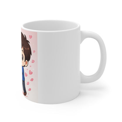 Cute Chibi Couple Ceramic Mug – Romantic 11oz/15oz Coffee Cup