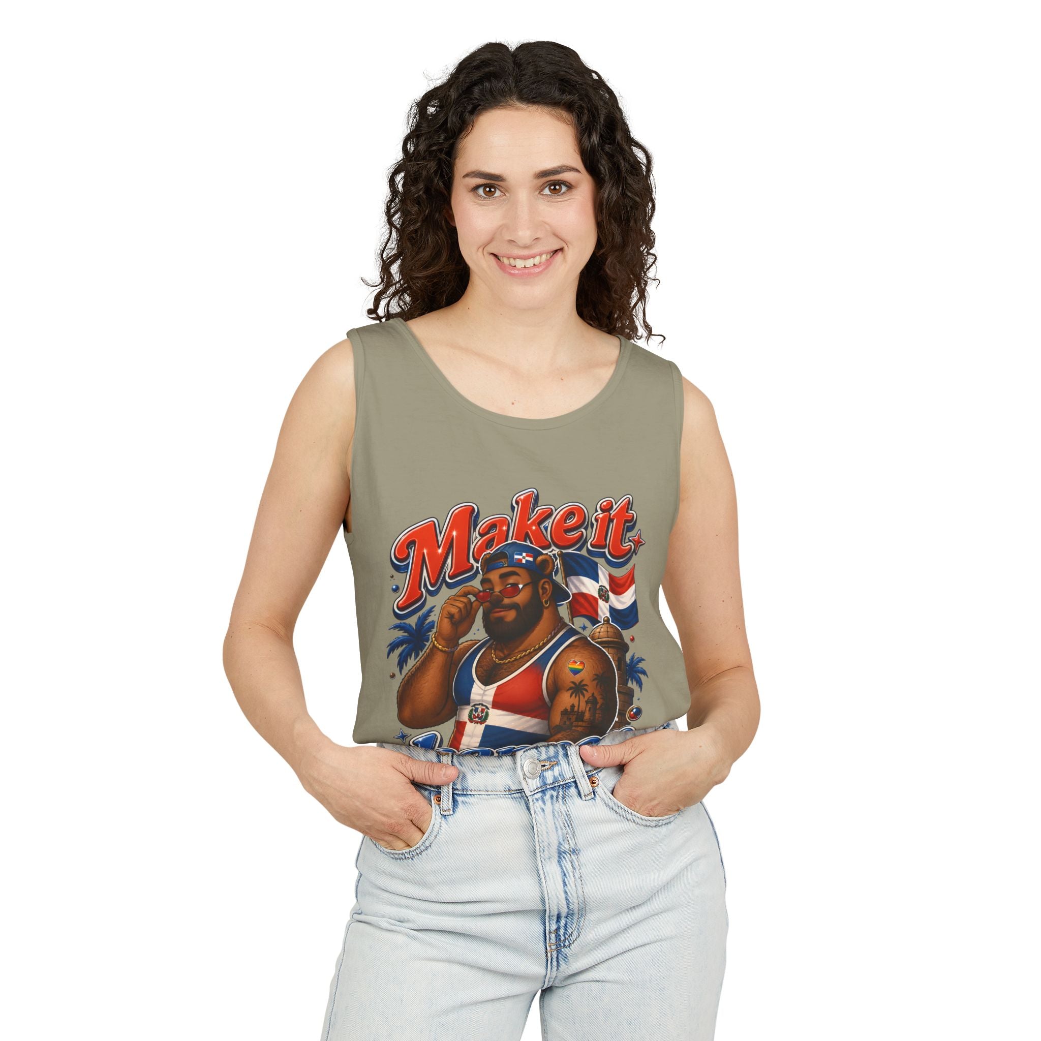 Make It Happen Tank Top — Retro Patriotic Motivational Muscle Tee