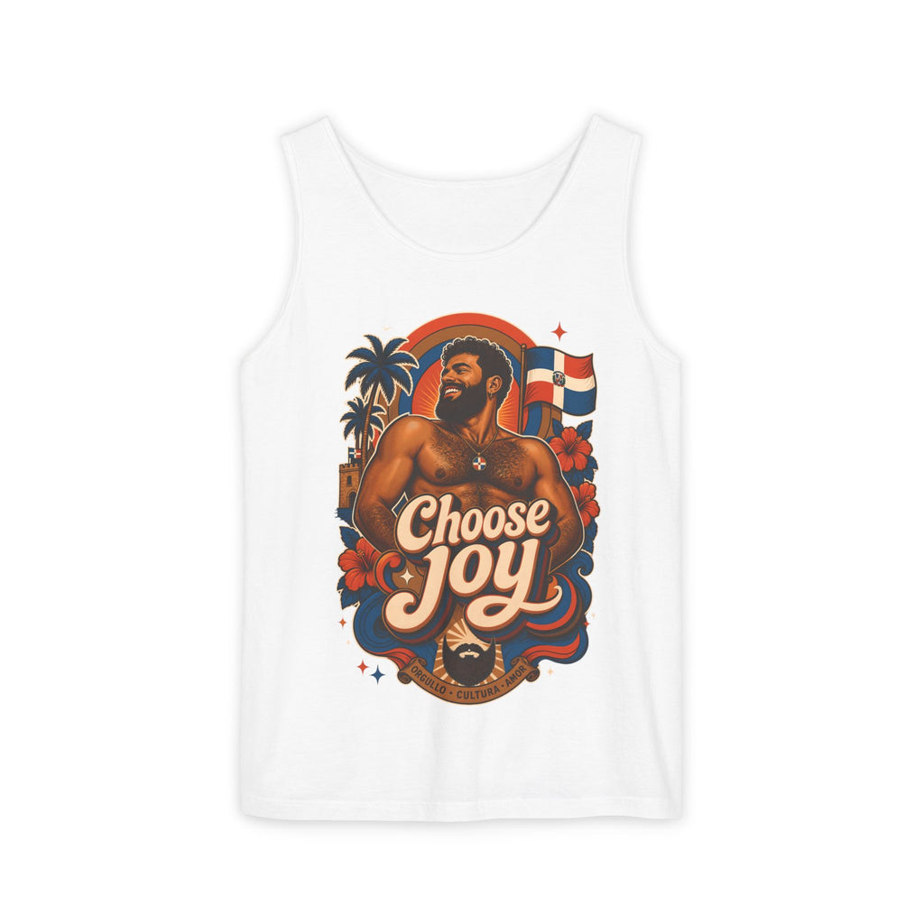 Choose Joy Tank Top — Vintage Tropical Pride Graphic Tank