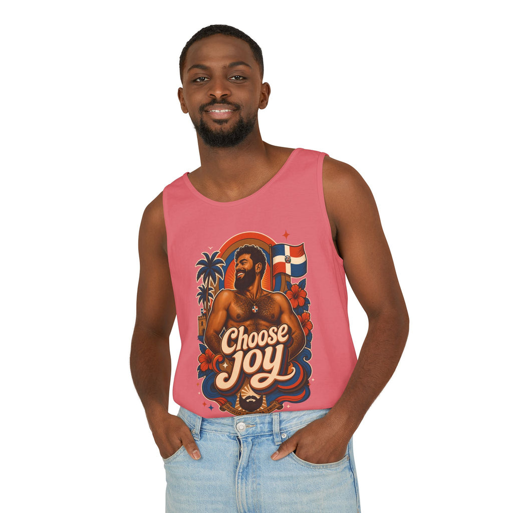 Choose Joy Tank Top — Vintage Tropical Pride Graphic Tank