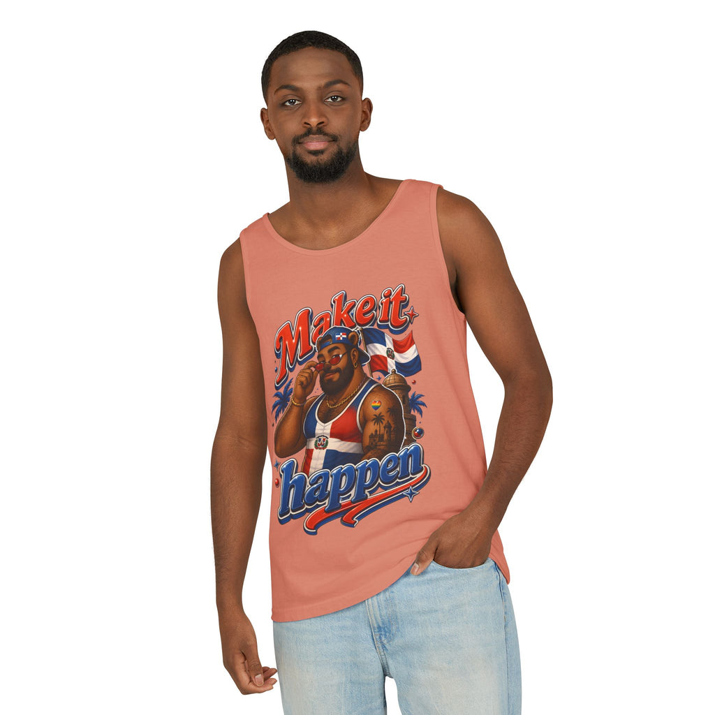 Make It Happen Tank Top — Retro Patriotic Motivational Muscle Tee