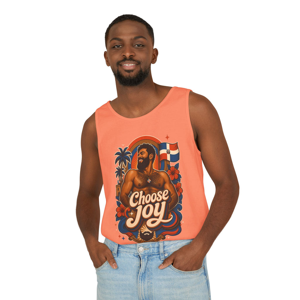 Choose Joy Tank Top — Vintage Tropical Pride Graphic Tank