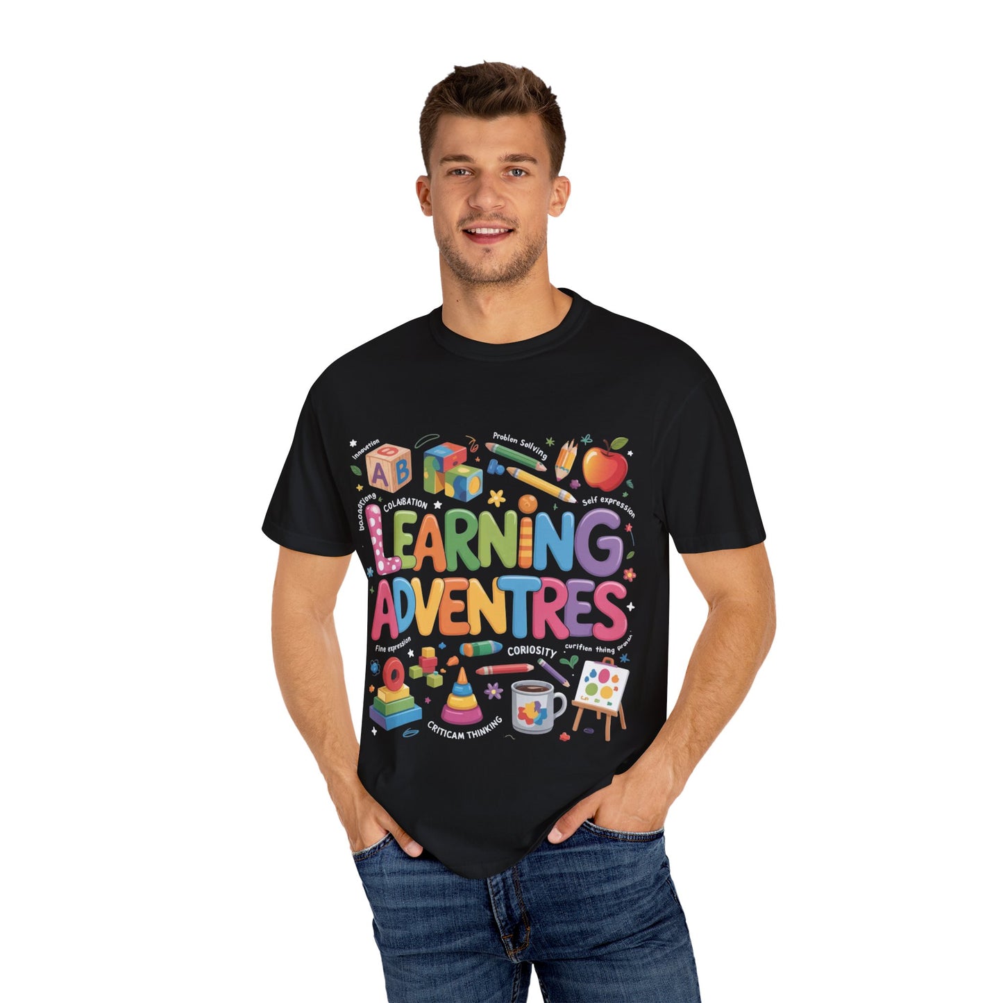 Colorful Learning Adventures T-Shirt – Fun Educational Tee for Kids & Teachers