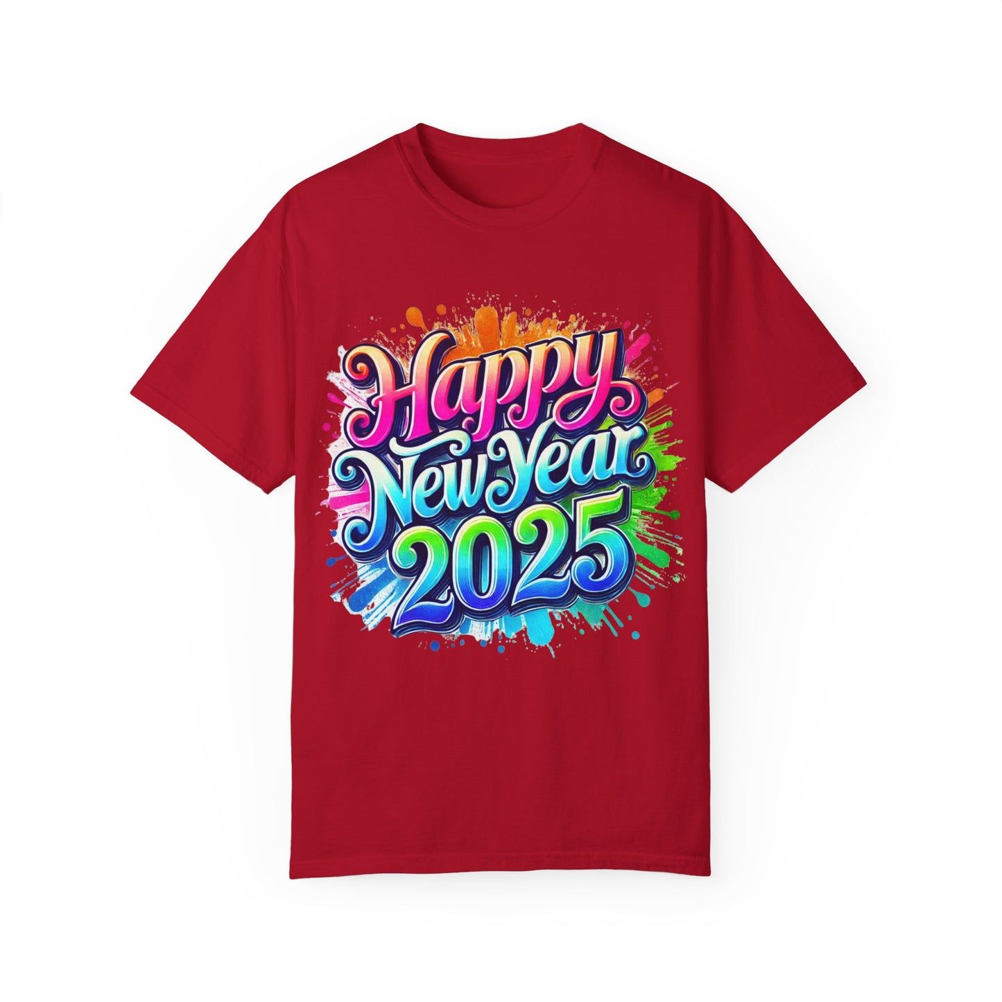 Happy New Year 2025 Unisex Garment-Dyed T-Shirt | Festive Celebration Tee