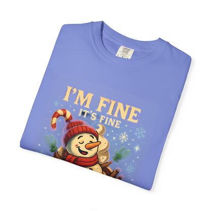 Funny Holiday T-Shirt: I'm Fine, Just Having a Meltdown, Unisex Gift, Christmas Humor Top, Seasonal Tee, Lighthearted Apparel