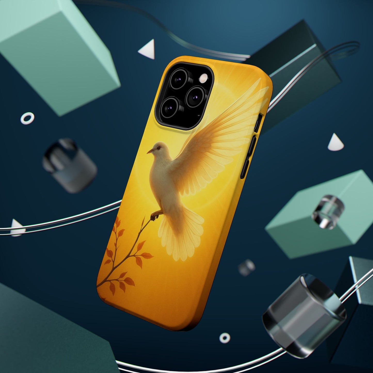 Golden Dove Magnetic Impact-Resistant Phone Case