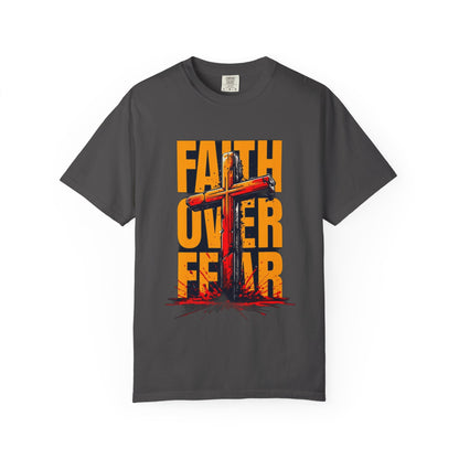 Inspirational T-Shirt – “Faith Over Fear” | Faith-Based Comfort Tee for Everyday Strength