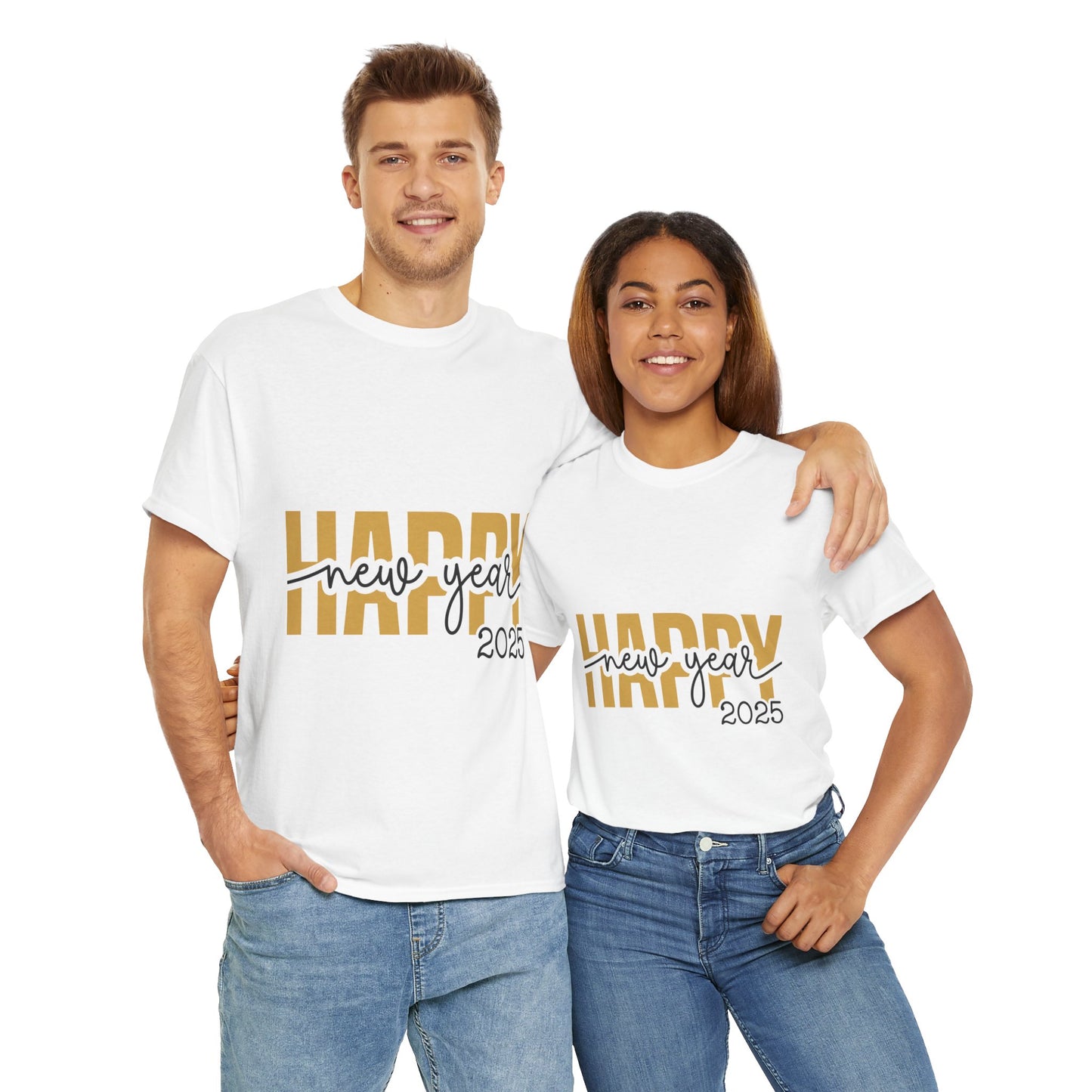 Happy New Year 2025 Unisex Heavy Cotton Tee