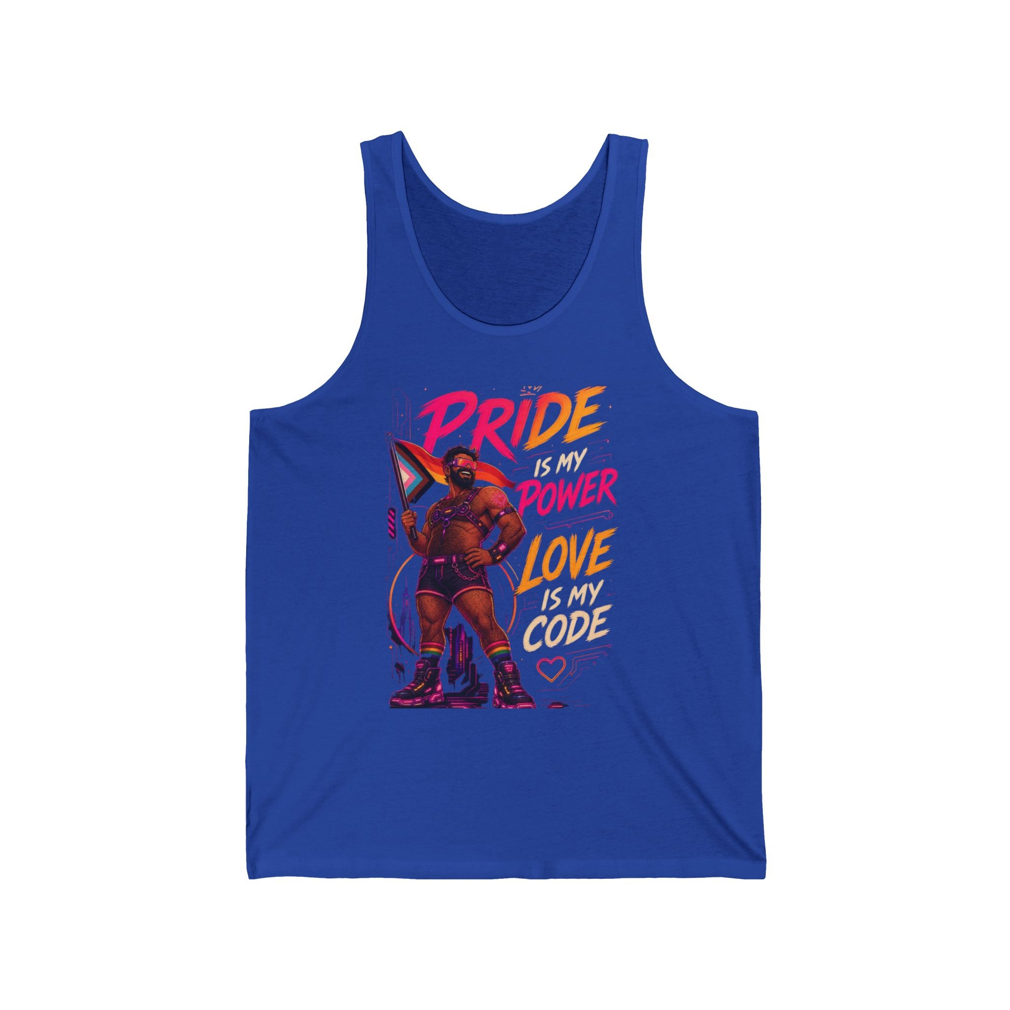 Pride Power Love Tank Top — LGBTQ+ Celebration Rainbow Graphic Tank