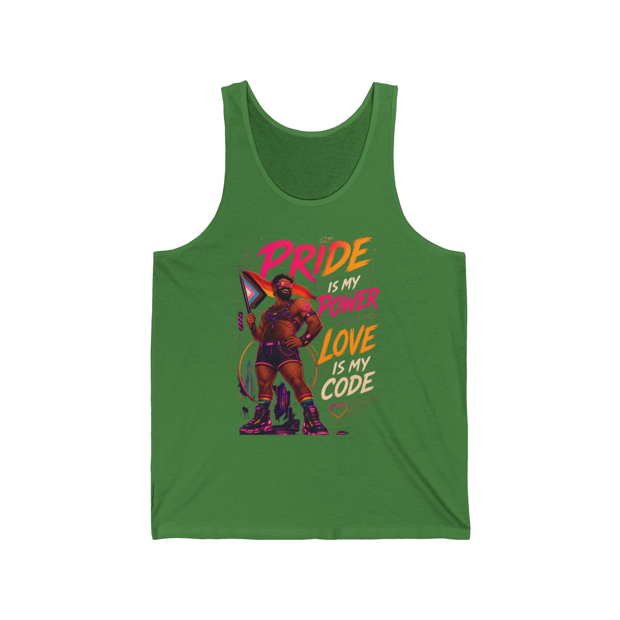 Pride Power Love Tank Top — LGBTQ+ Celebration Rainbow Graphic Tank