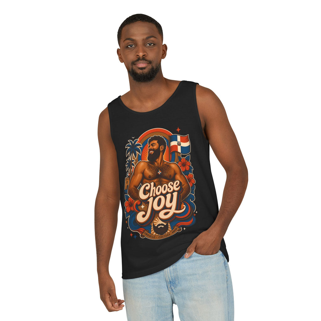 Choose Joy Tank Top — Vintage Tropical Pride Graphic Tank