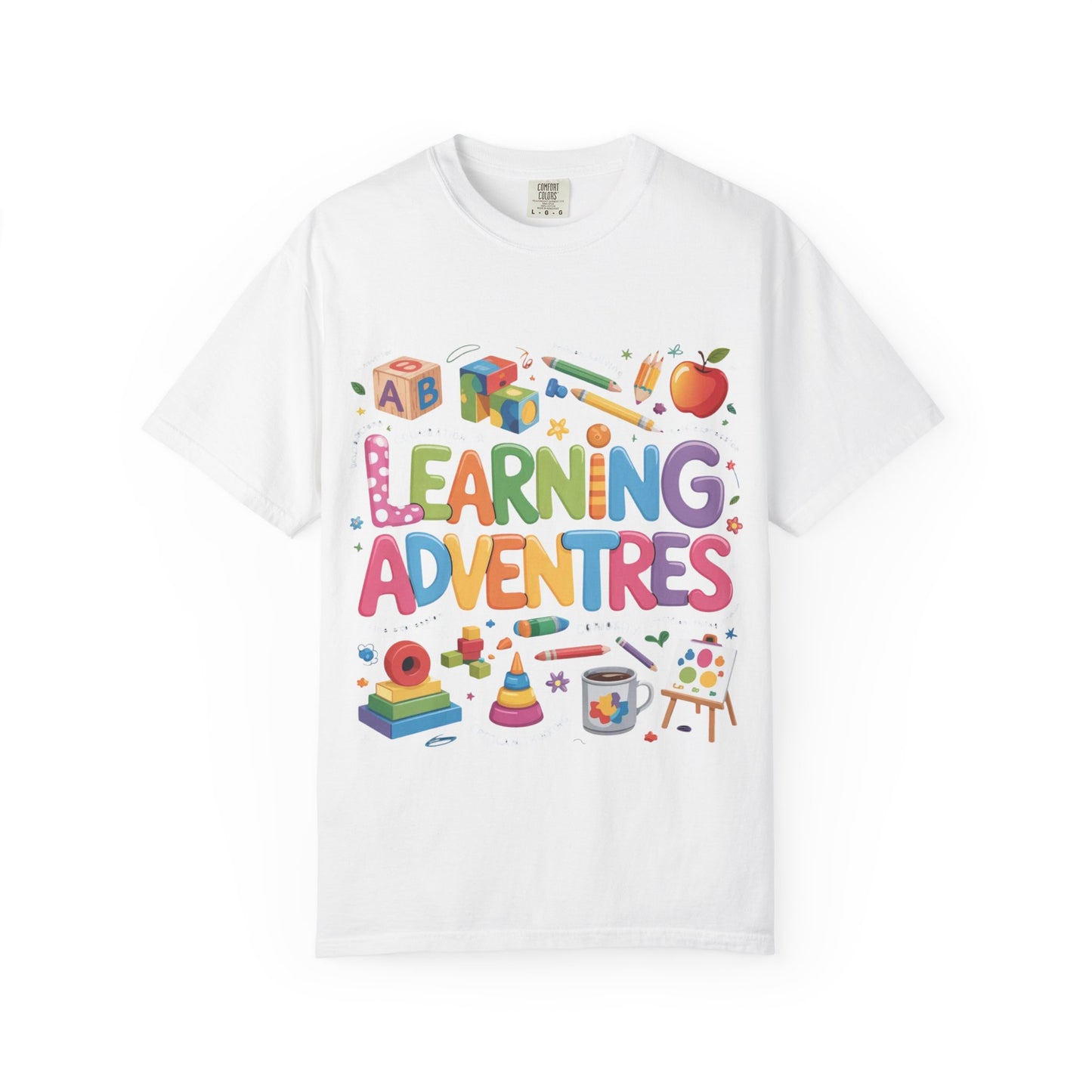 Colorful Learning Adventures T-Shirt – Fun Educational Tee for Kids & Teachers