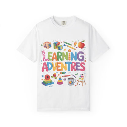 Colorful Learning Adventures T-Shirt – Fun Educational Tee for Kids & Teachers