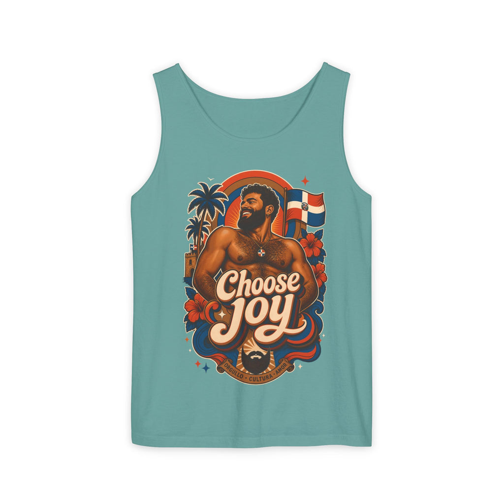 Choose Joy Tank Top — Vintage Tropical Pride Graphic Tank