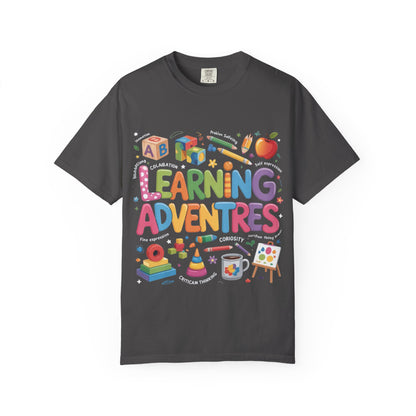 Colorful Learning Adventures T-Shirt – Fun Educational Tee for Kids & Teachers