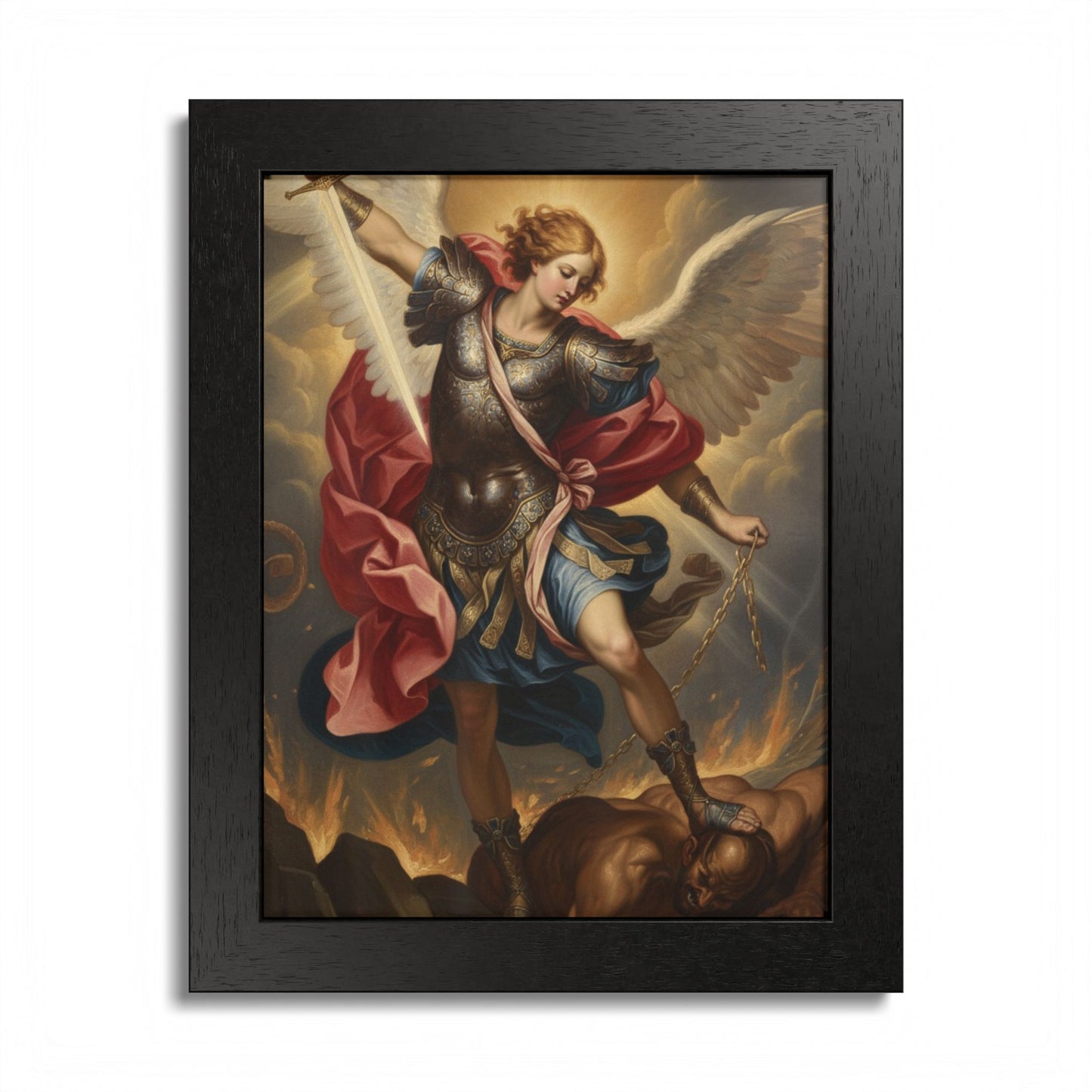 Saint Michael Framed Poster — Archangel Wall Art Print