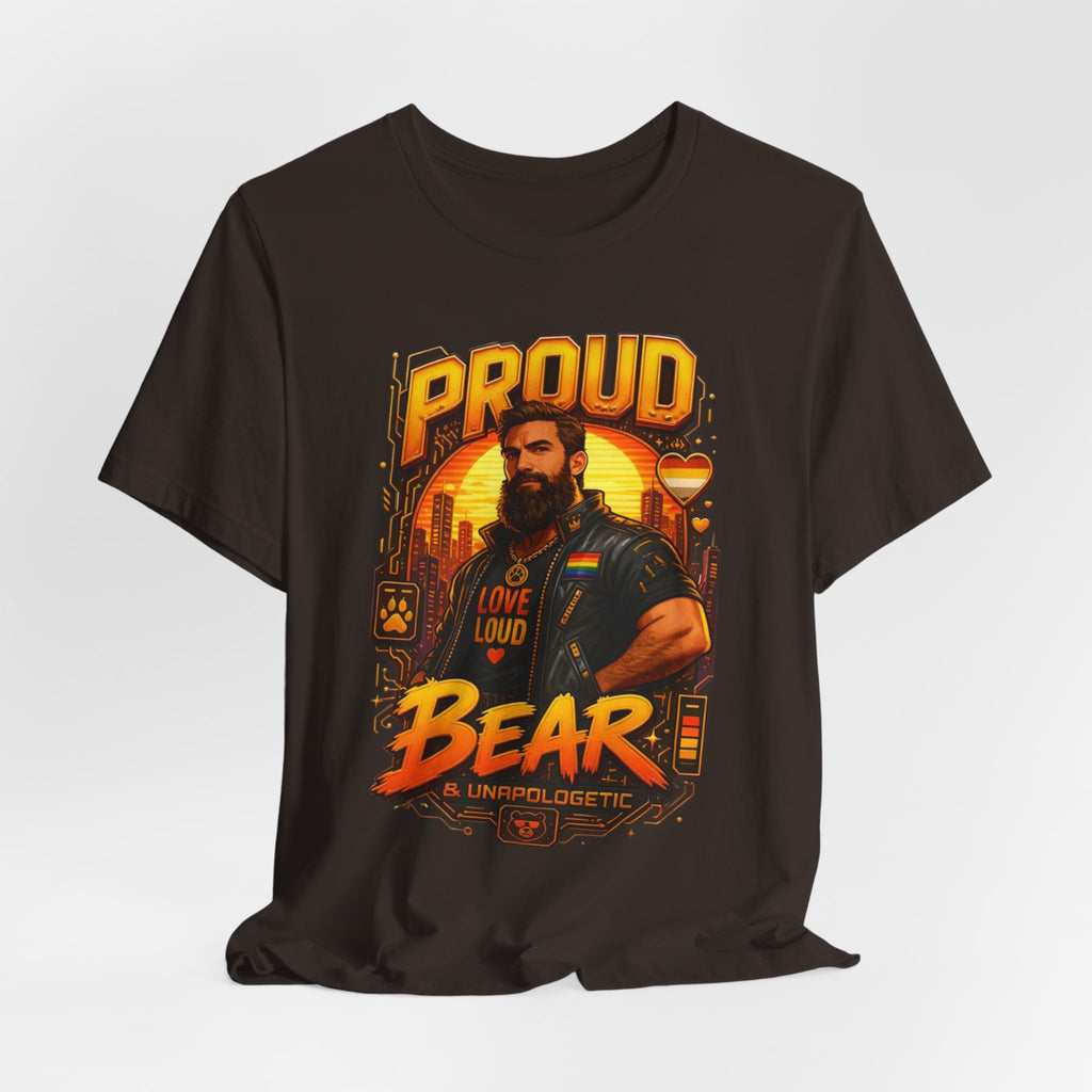 Proud Bear T-Shirt – Vintage Biker ‘Love Loud’ Graphic Tee