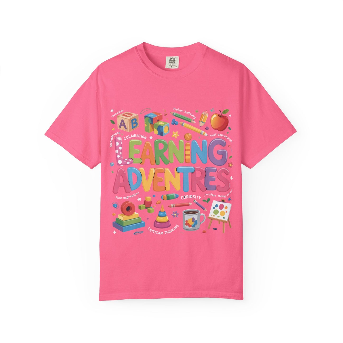 Colorful Learning Adventures T-Shirt – Fun Educational Tee for Kids & Teachers