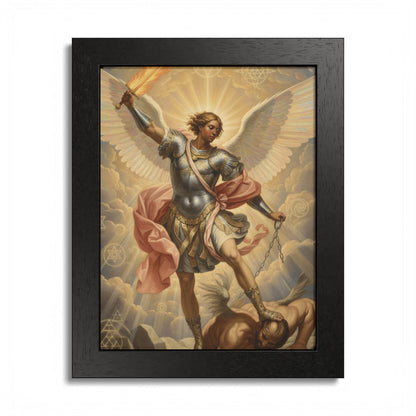 Saint Michael Archangel Framed Poster — Classic Religious Wall Art