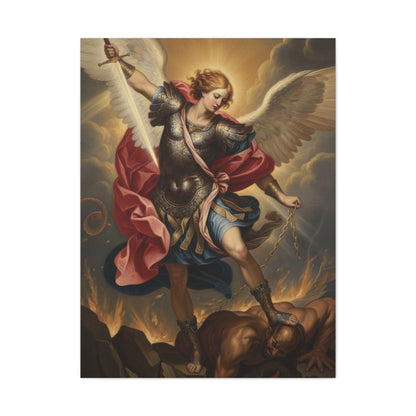 St. Michael Archangel Canvas Art Wrap – Classic Religious Wall Art