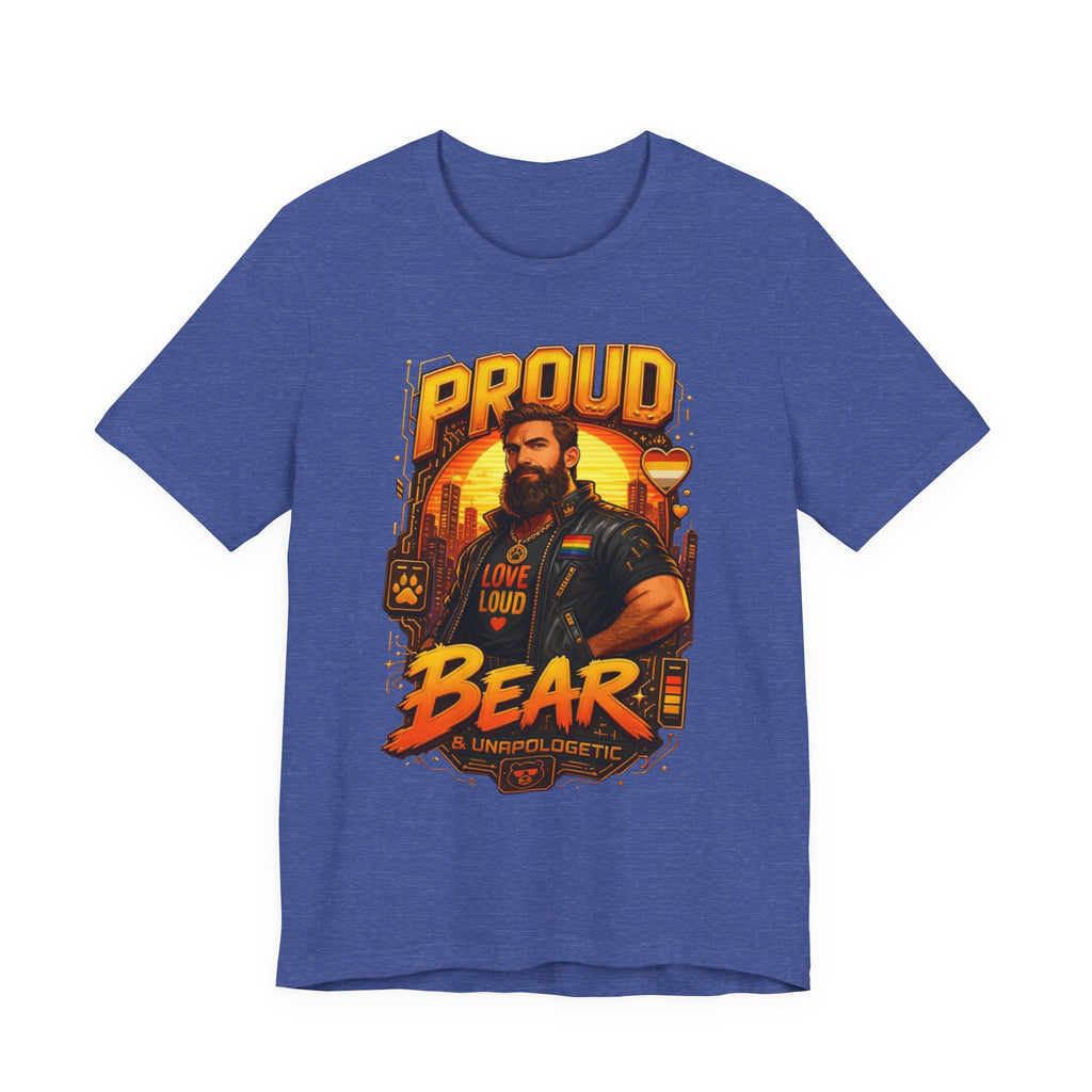 Proud Bear T-Shirt – Vintage Biker ‘Love Loud’ Graphic Tee