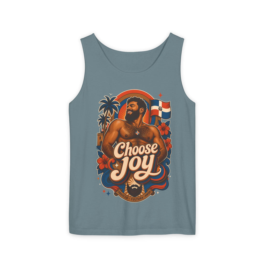 Choose Joy Tank Top — Vintage Tropical Pride Graphic Tank