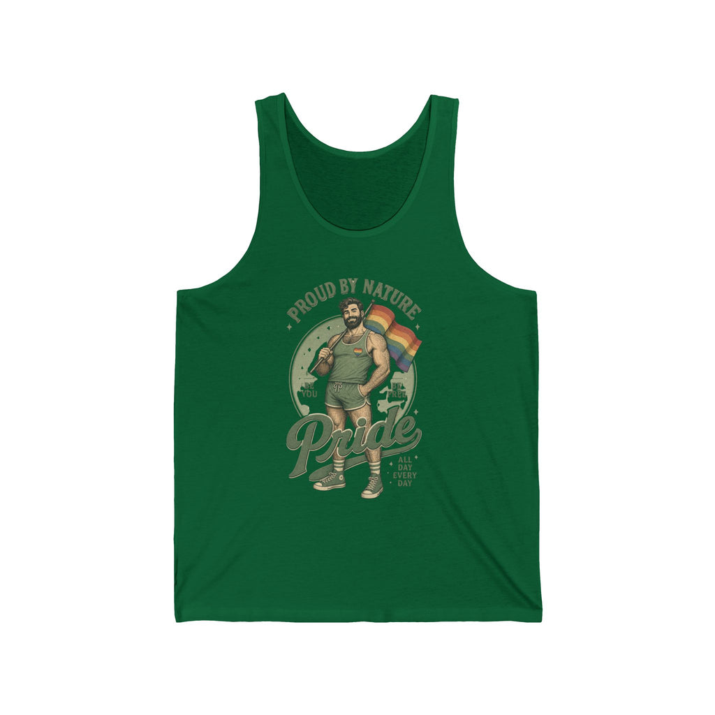 Pride Bear 'Proud By Nature' Tank Top – LGBTQ+ Rainbow Gay Pride Tank