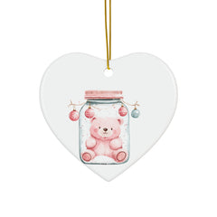 Cozy Teddy Bear Jar Ornament: Adorable Holiday Decor for a Whimsical Touch