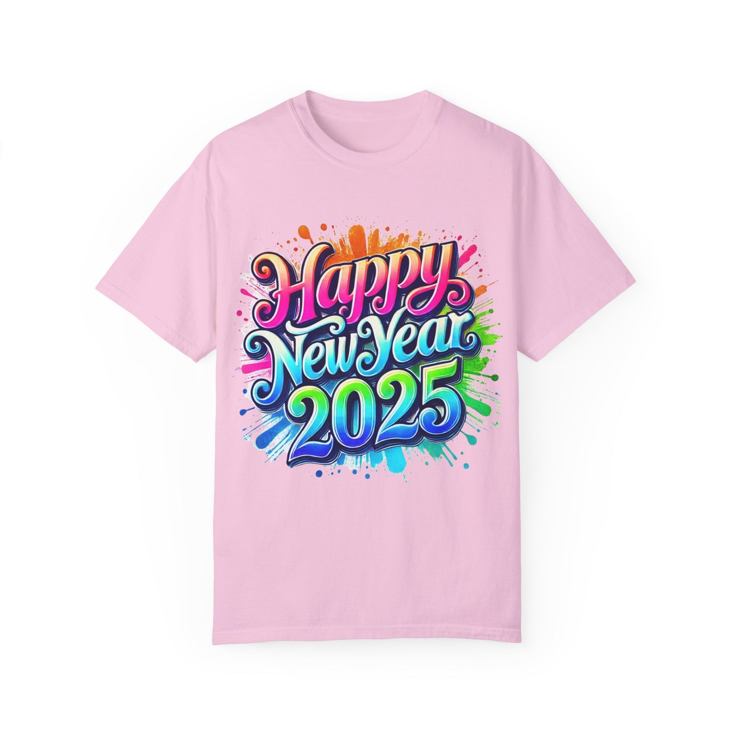 Happy New Year 2025 Unisex Garment-Dyed T-Shirt | Festive Celebration Tee