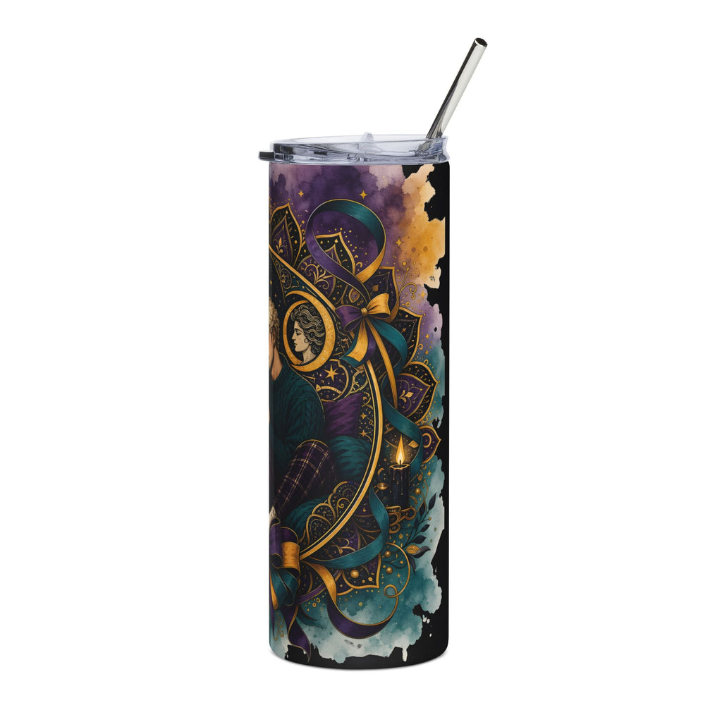 Gemini Zodiac 20oz Stainless Tumbler — Cozy Couple Astrology Design