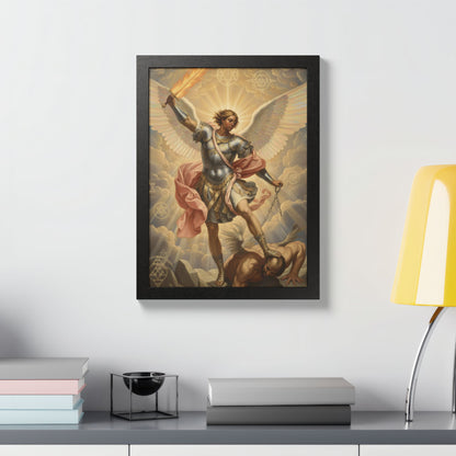 Saint Michael Archangel Framed Poster — Classic Religious Wall Art