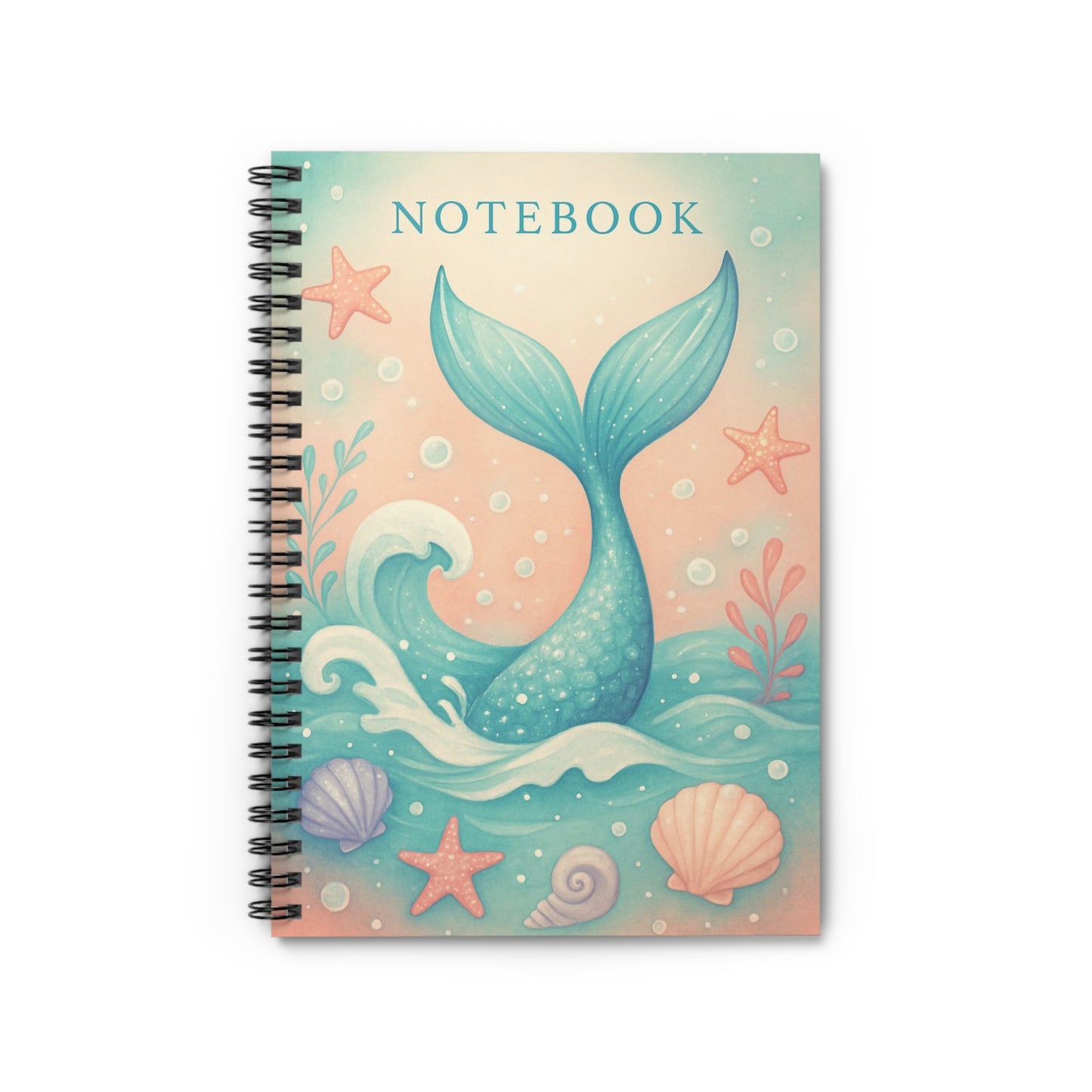 Mermaid Tail Spiral Notebook – Ocean-Inspired Journal for Kids & Dreamers